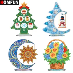 HOMFUN 5D Crystal Christmas Tree Diamond Painting Snowman Embroidery Colorful Rhinestones DIY Halloween Home Decor Gift