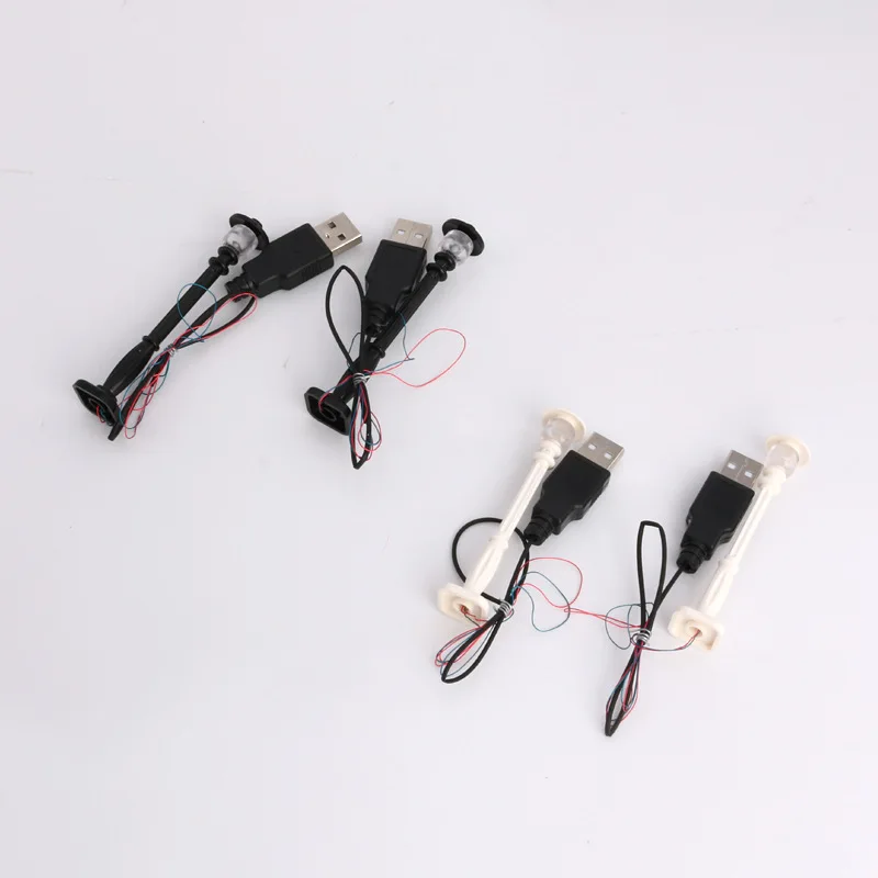 1pcs City Accessory Street light Can Shine LED USB Building Blocks DIY  Garden Toy Compatible With  Blocks
