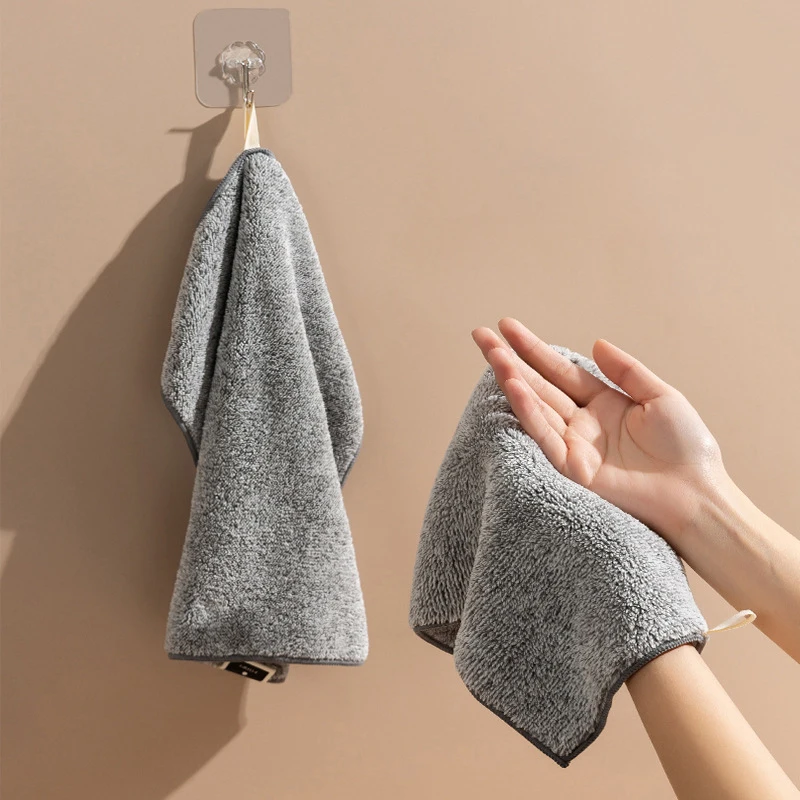 Bamboo Charcoal Fiber Cleaning Cloth Rags Thickened Water Absorbent Towels Kitchen Non-Stick Oil Rags Home Cleaning Dishcloth