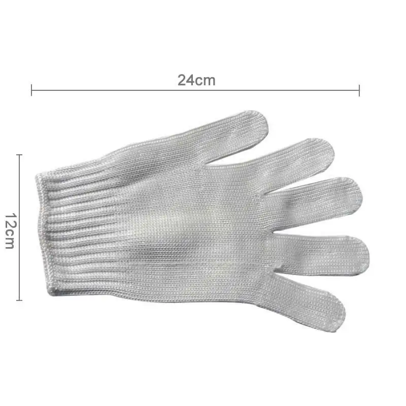 New 1 Pair Cut-Resistant Gloves Black/White Anti-Cutting Fishing Gloves For Butcher Worker Builder Kitchen Work Safety Gloves