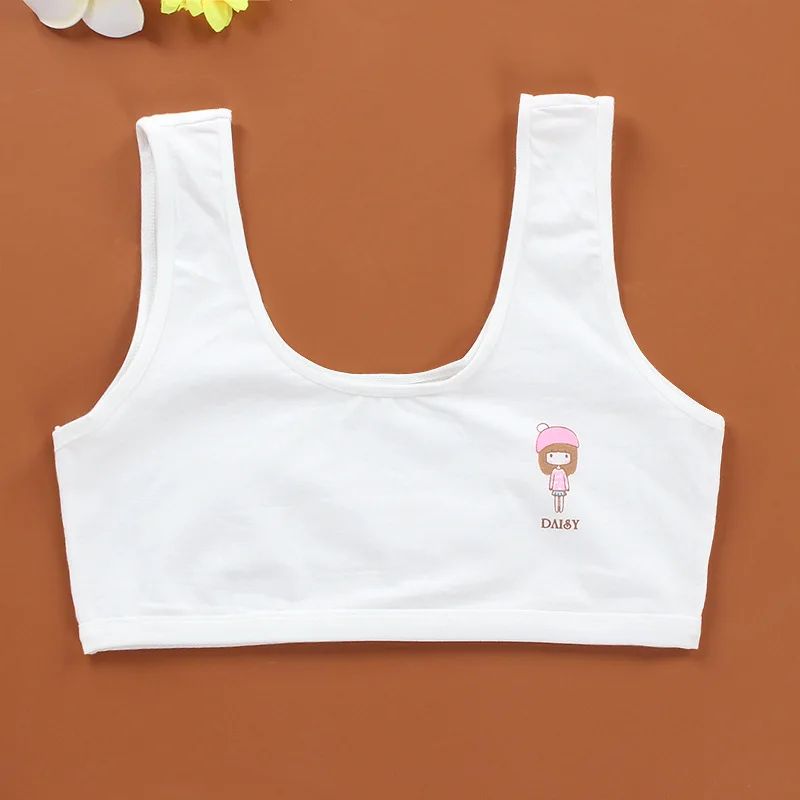 Combed cotton girls tube top vest type single layer 9-12-16 years old vest underwear wrapped chest development cotton summer