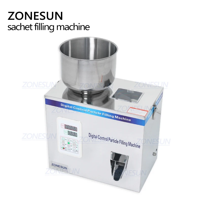 ZONESUN 2-200g Digital control quantitative Particle filling machine for powder tea Medicine granule rice food