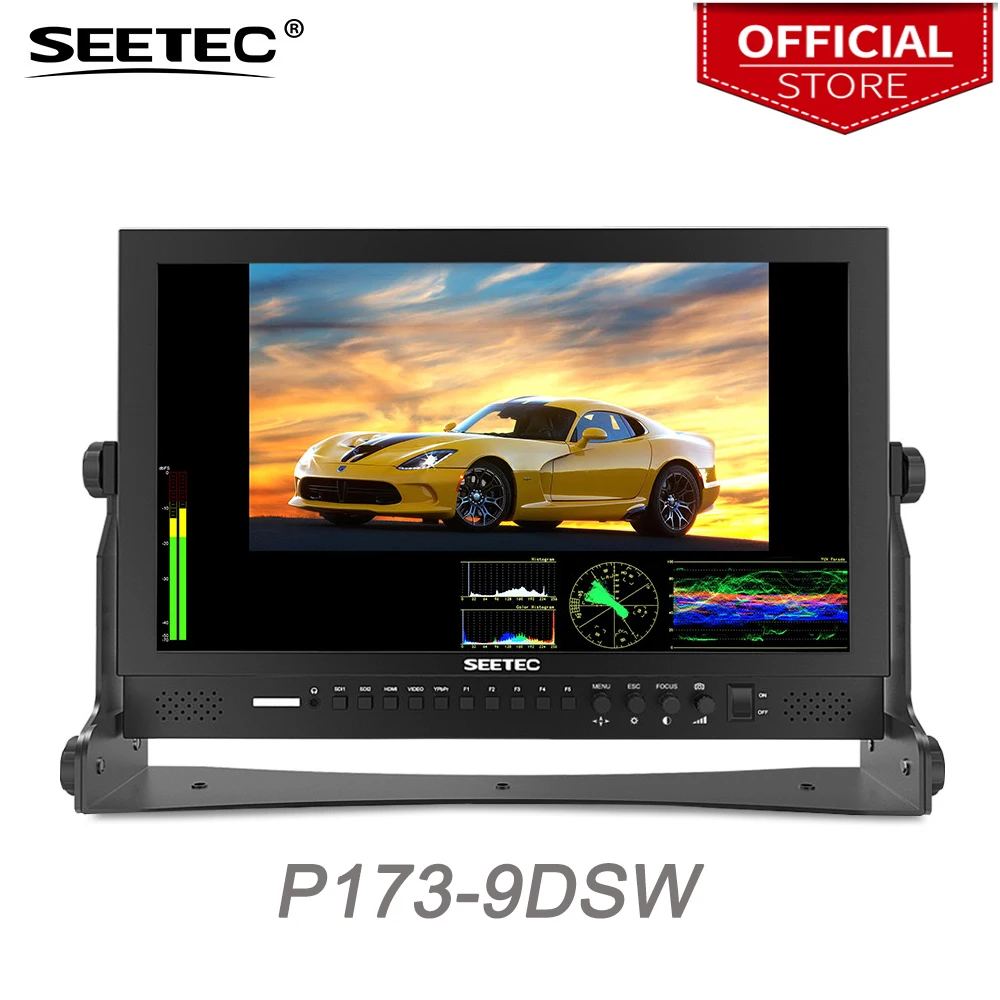 Seetec P173-9DSW 17.3 Inch FHD 1920x1080 Broadcast Monitor with 3G-SDI HDMI Waveform Vector Scope LCD Director Monitor