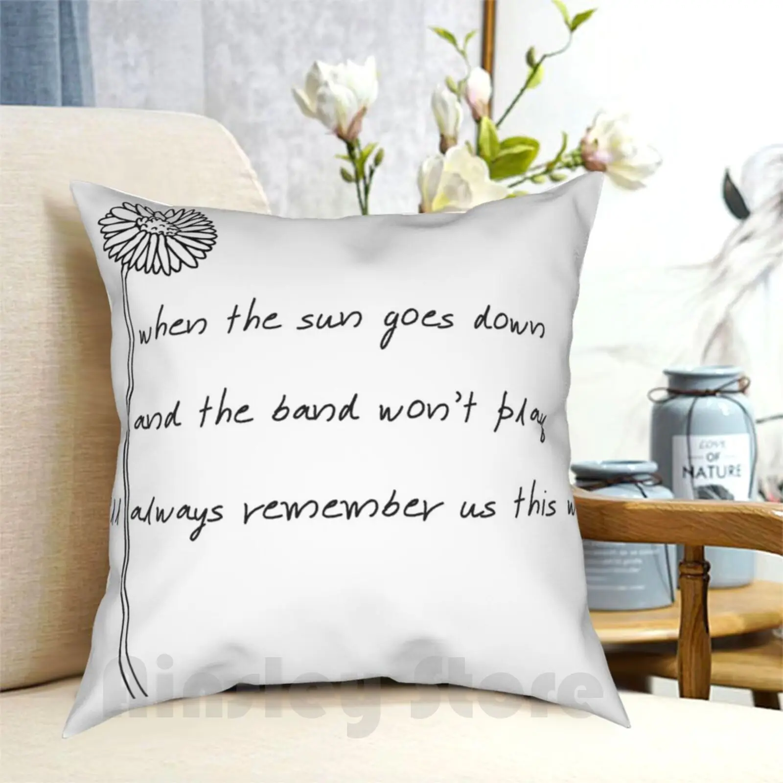 Always Remember Us This Way Pillow Case Printed Home Soft DIY Pillow cover A Star Is Born Bradley Cooper Song Flower Music