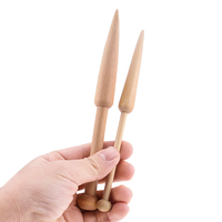 1 Piece Wood DIY Weaving Tool Woven Sweater Scarf Tapestry Bobbin Stick Single Head Solid Crochet Hook Tools