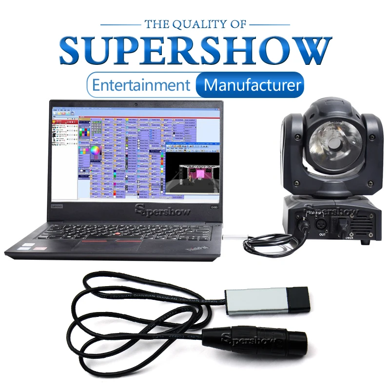 Professional USB to DMX512 Interface Adapter LED Computer PC Stage Lighting Control Cable Freestyler Download Stage DJ Equipment