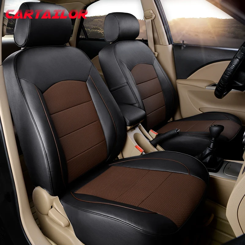 

CARTAILOR Car Seat Cover Leather Set for Volvo XC70 Seat Covers & Supports Accessories for Cars Seats Protection Side Airbags