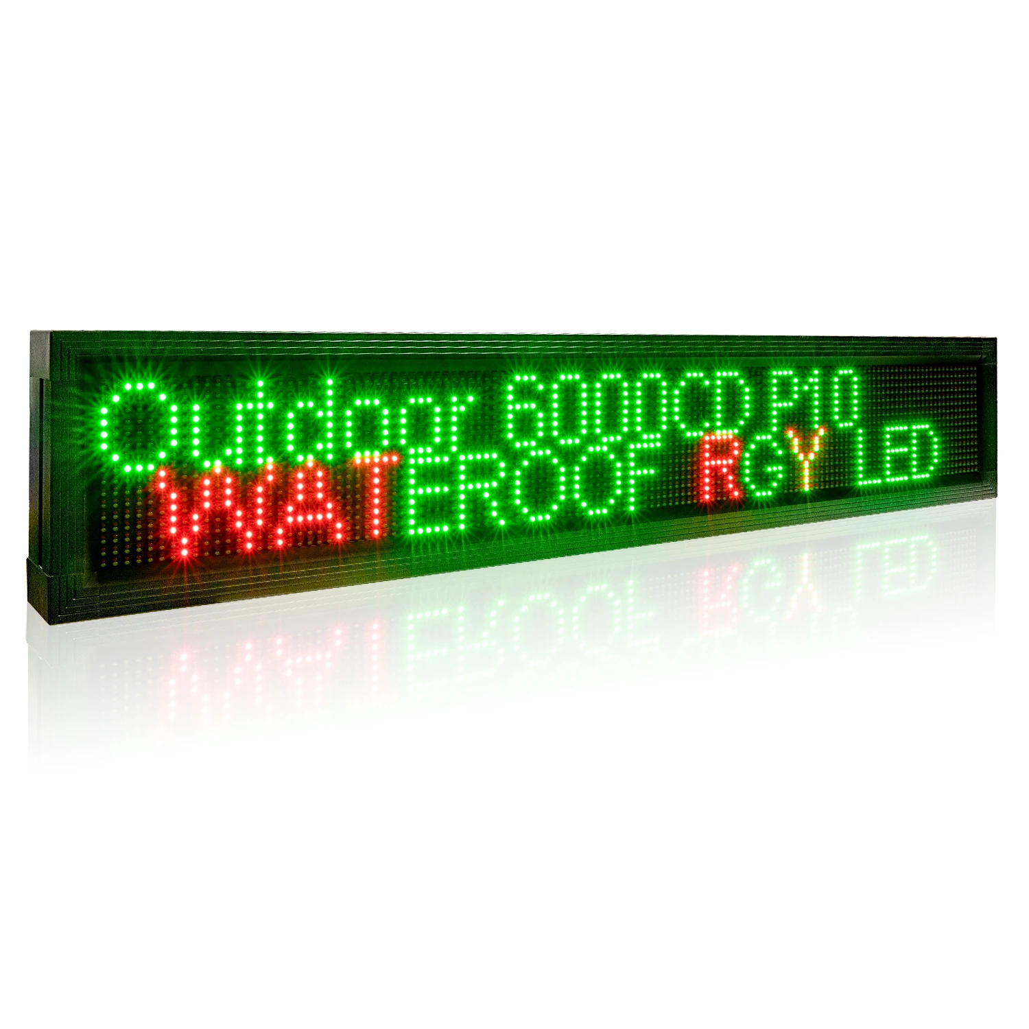 Leadleds 168CM P10 Outdoor Led Sign Display  WiFi Programmable Scrolling Message RGY 3-Color Led Board Screen  Waterproof 66-in