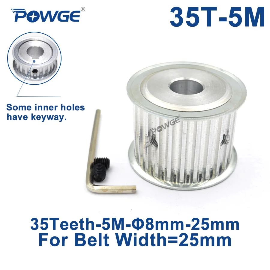 

POWGE Arc HTD 5M 35 Teeth Synchronous Timing Pulley Bore 8/10/12/14/15/16/17/18/19/20/25mm for Width 25mm HTD5M Belt 35Teeth 35T