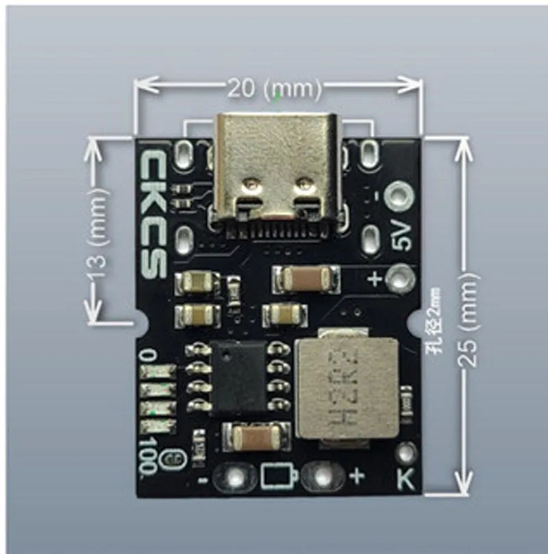 Type-c USB 5V 2A 1S pojedyncza sznurkowa bateria litowa moduł ładowania ładowania płyta ochronna Boost Converter POWER