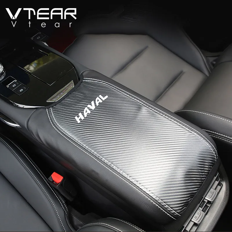 

Чехол на подлокотник автомобиля Vtear, ПУ, автомобильный Стайлинг, подлокотник, украшение, внутренняя панель центральной консоли, аксессуары для Haval H6 2023