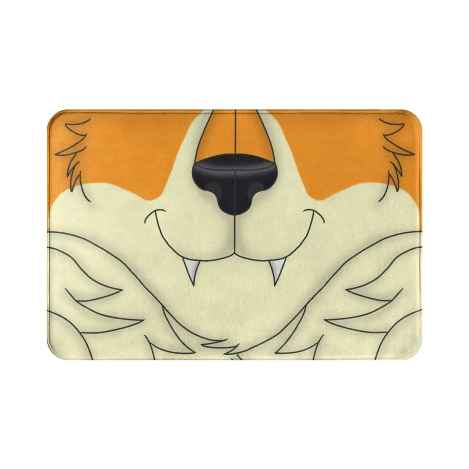 Fox Carpet Mat Rug Cushion Soft Fox Foxes Vixen Furry Fursona Fur Fluffy Orange Animal Animals Nature Furry Fandom