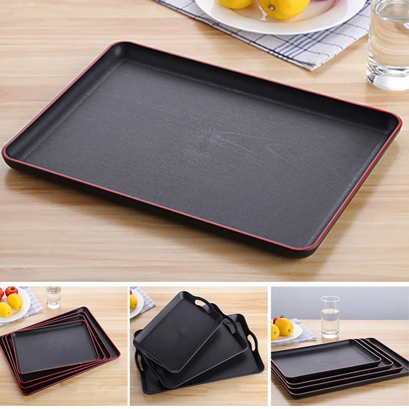 Rectangular Plastic Food Trays, Kitchen Organizer, Storage Container, High Quality, New
