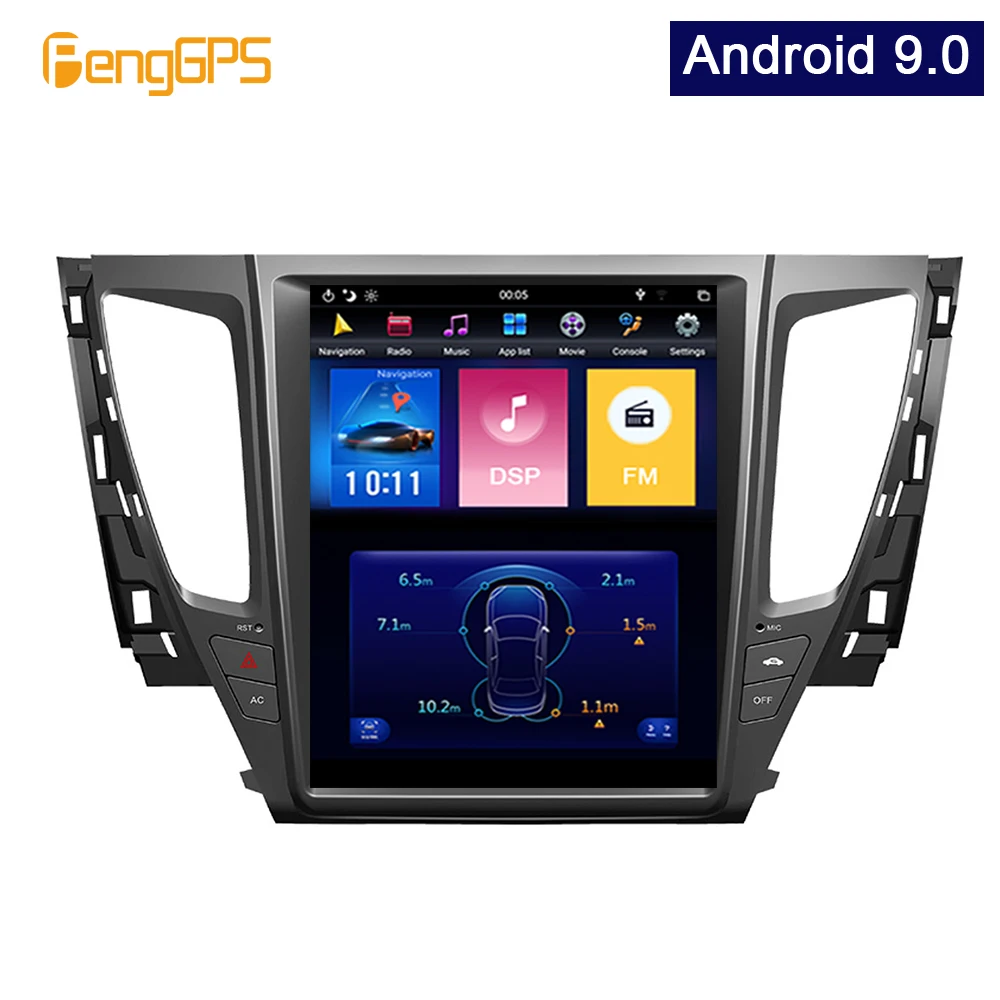 Android 9.0 Tesla Vertical Screen for Mitsubishi Pajero 2016+ GPS Navigation 4G+64G 12.1