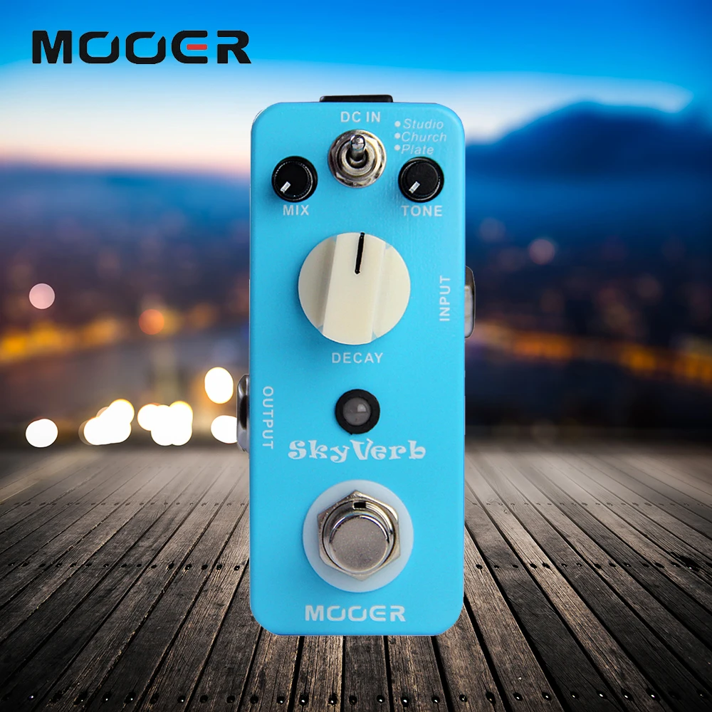 Mooer Reverb Pedal Electric Acoustic Processor Mrv2 Sky Verb Effector Digital Reverb Guitar Parts 3 Reverb Modestrue Bypass