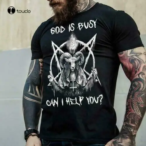 

Satan God Is Busy Can I Help You Tshirt Men Black M - 5Xl T-Shirt Men Funny