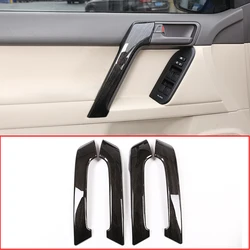 4PS Black Wood Car ABS Interior Door Handle Trim For Toyota Land Cruiser Prado FJ150 150 2010-2018 Year Accessories Black Wood