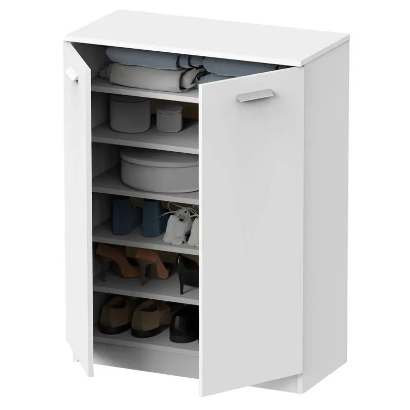 Shoe cabinet furniture multipurpose auxiliary cabinet room corridor kitchen Color white (matte) 101x74x37 cm