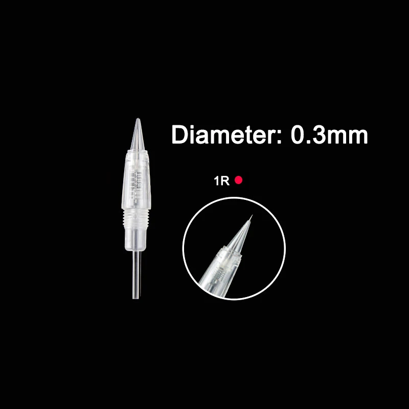 Transparent Screw Needles 10PCS/bag Permanent Eyebrow Lip Makeup Needles For Permanent Makeup Machine