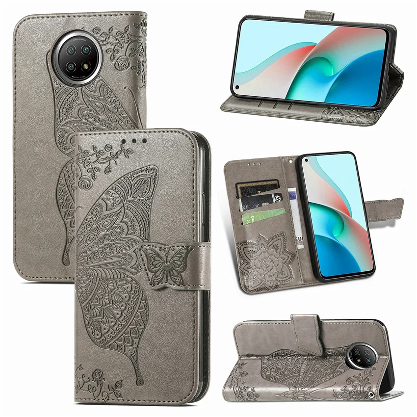 Butterfly Embossing Flip Leather Wallet Case For Redmi Note 9T 9 9S 9A 9C 8 8T 7 6 5 Pro 8A 7A Phone Card Slot Stand Back Cover