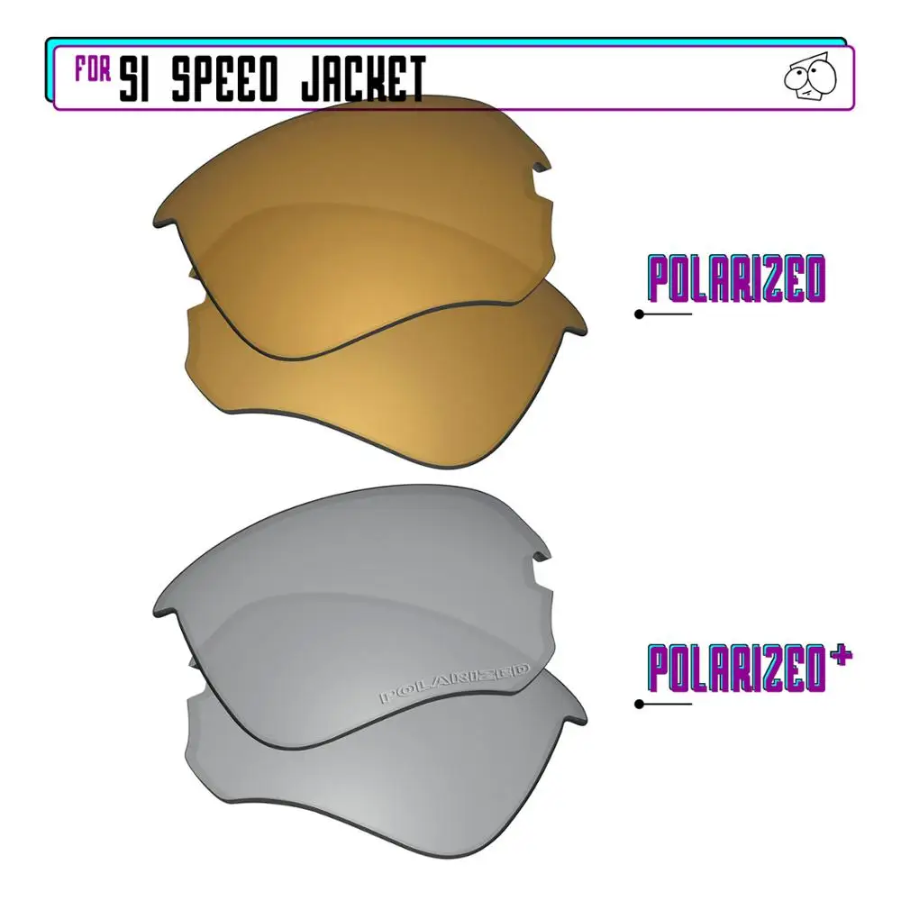 

EZReplace Polarized Replacement Lenses for - Oakley Si Speed Jacket Sunglasses - Sir P Plus-GunmetalP