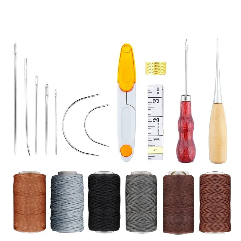 Leather Tools Variety Set DIY 2020NEW Hot Professional Multipurpose Sewing Manual Needle Splice Waxing Thimble Craftsmanship Kit