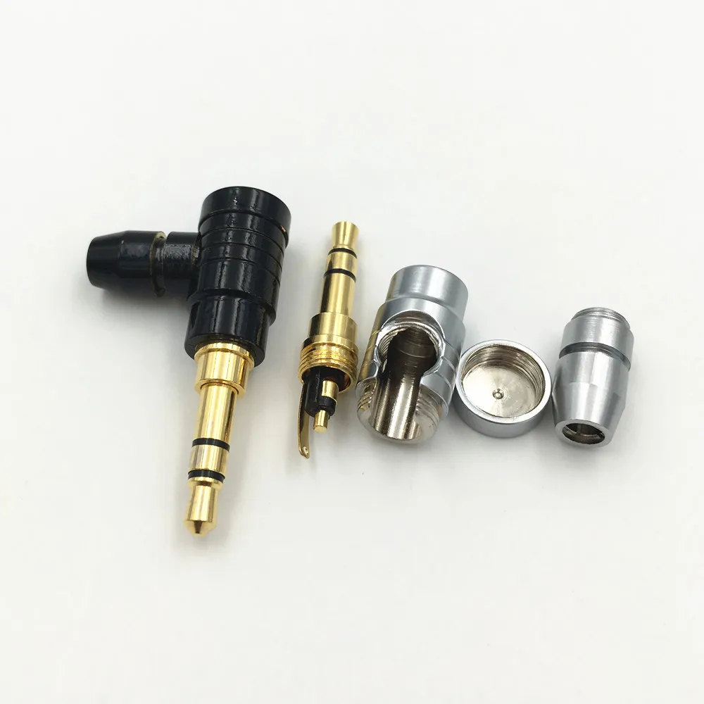 مطلية بالذهب الزاوية اليمنى ستيريو التوصيل ، 3.5 مللي متر ، 3 القطب ، 4 القطب ، 3.5 الصوت ، بارس جاك لكابل سماعة ، لحام محول موصل ، 1 قطعة #3