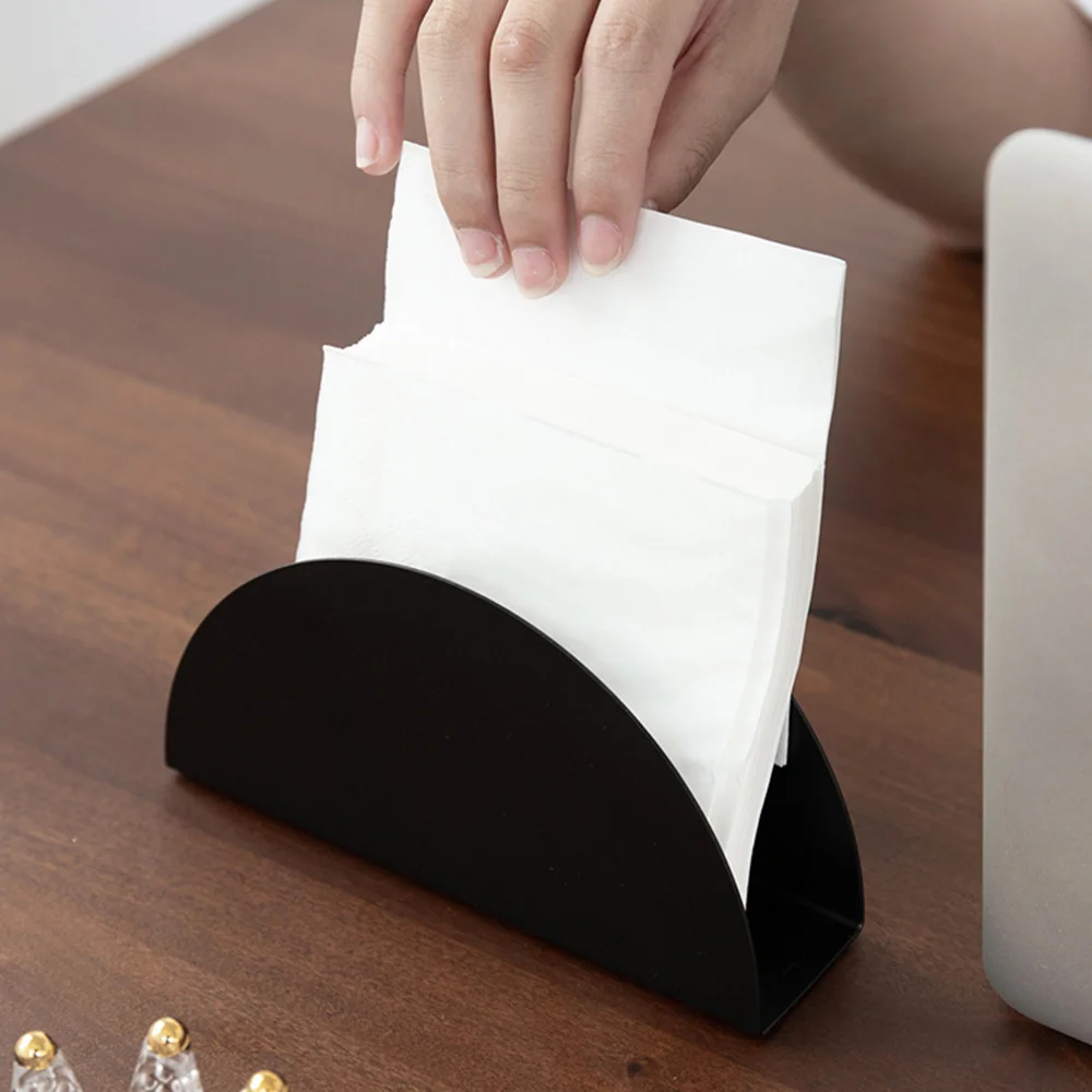 

Semicircle Napkin Paper Holder Nordic Home Hotel Metal Tissue Clip Kitchen Sheet Paper Stand Table Serviette Dispenser