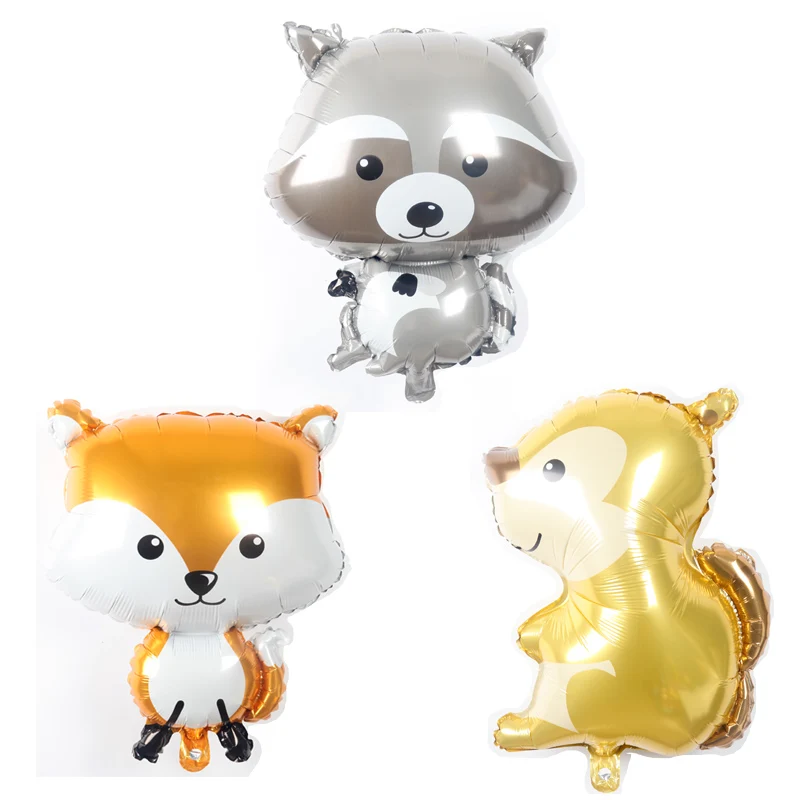 Cartoon Animal panda Balloons Hedgehog fox Squirrel Raccoon birthday party home decoration inflatable toys Baby Shower