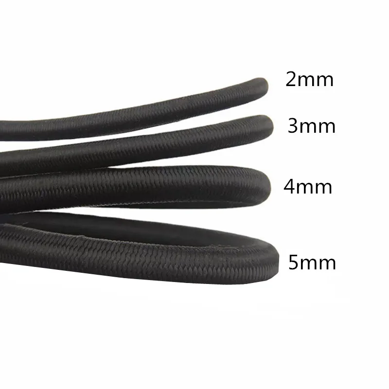 5Meter 1mm/1.5mm/2mm/3mm/4mm/5mm High-Quality Round Elastic Band Elastic Rope Rubber Band DIY Sewing Accessories