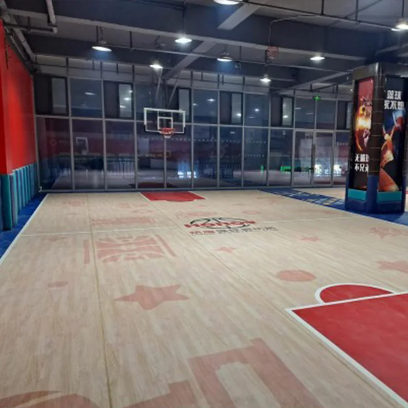 Beable 100%PVC Removable Anti-slip Sort Mat Tiles Indoor Vinyl Basketball Court Flooring