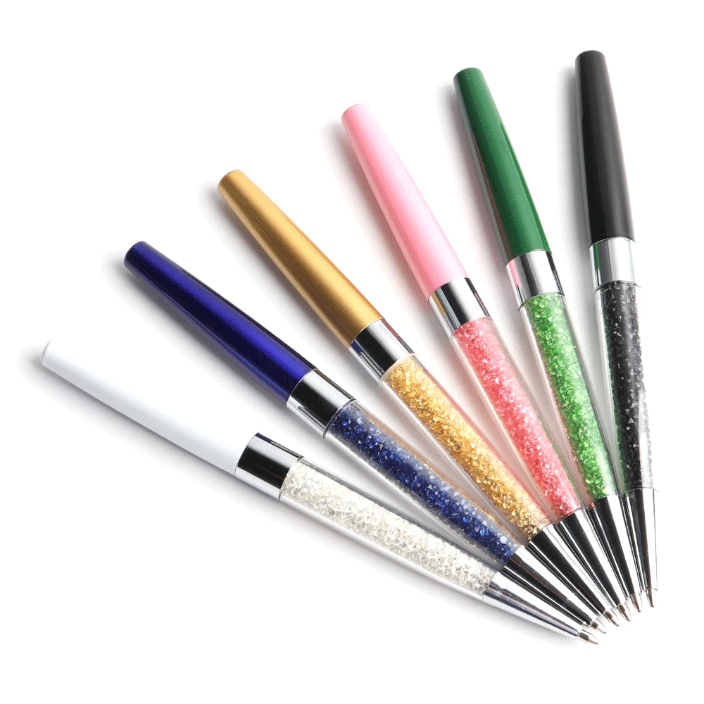 3/20 Pcs/Set Crystal Ballpoint Pen Stationery Office School Supply Spinning Metal High Quality Luxury Roller Gift Crystal Pens