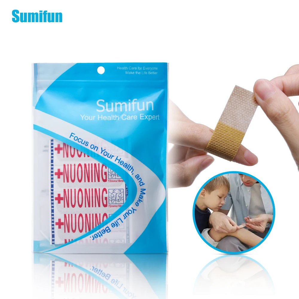 

100Pcs Band Aid Wound Dressings Sterile Hemostasis Stickers First Aid Bandage Heel Cushion Adhesive Plaster Random Color Z37001