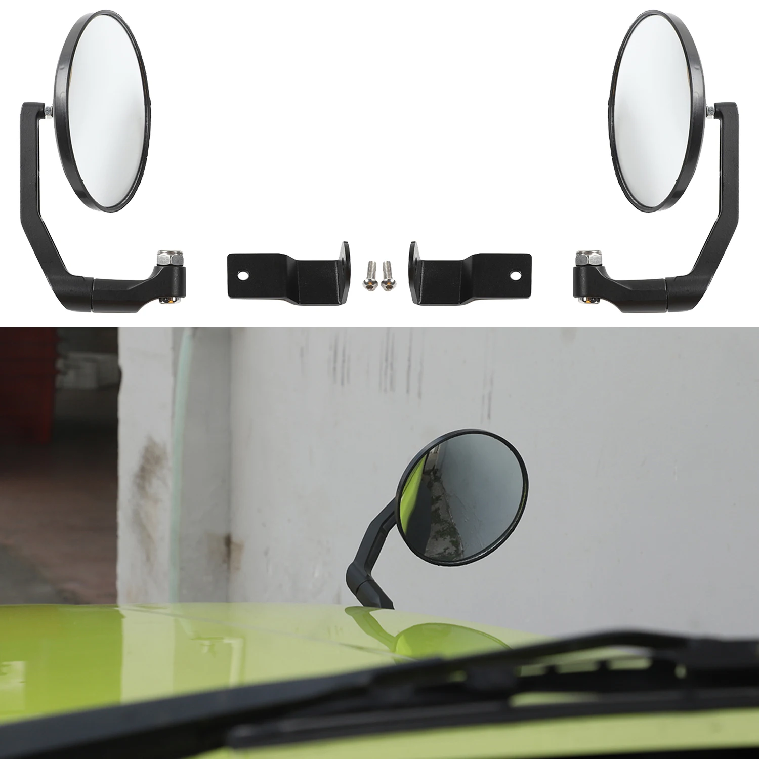 

Car Hood Cover Backup Mirror for Suzuki Jimny JB64 JB74 2019-2023 Avoid Blind Reversing Mirror Spots Exterior Accessories Iron