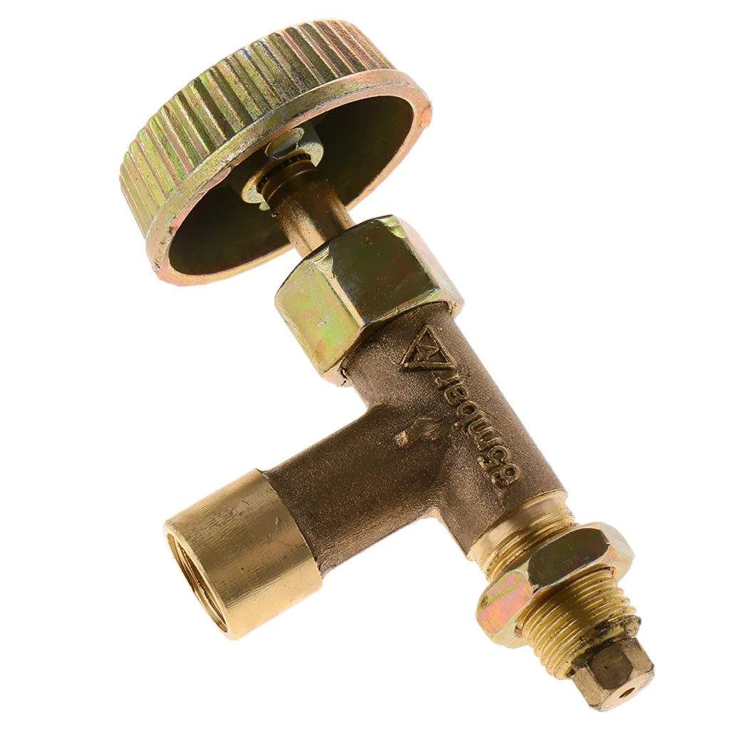 High Pressure Propane Regulator - for Propane Tank &  Gas Grill - Horizontal Brass Female Gas Ball Valve Connector