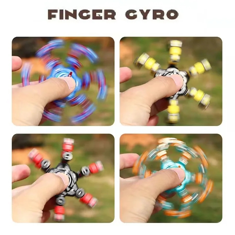 Mechanical Fingertip Gyro Rotation DIY Decompression Stress Elimination Deformation Chain Children's Creative Puzzle Robot Toy