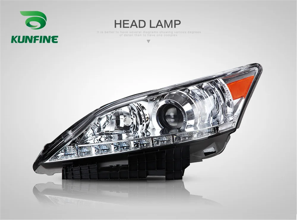 KUNFINE Car Styling Car Headlight Assembly For Lexus ES350 2010-2012 LED Head Lamp Car Tuning Light Parts Plug And Play