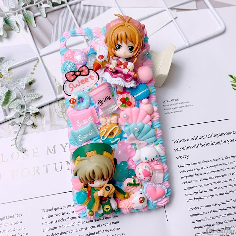 DIY case for Samsung S22 ultra cute Sakura phone cover Galaxy s22 plus 3D Handmade S21 FE cream candy food shell S22 Girl Gift