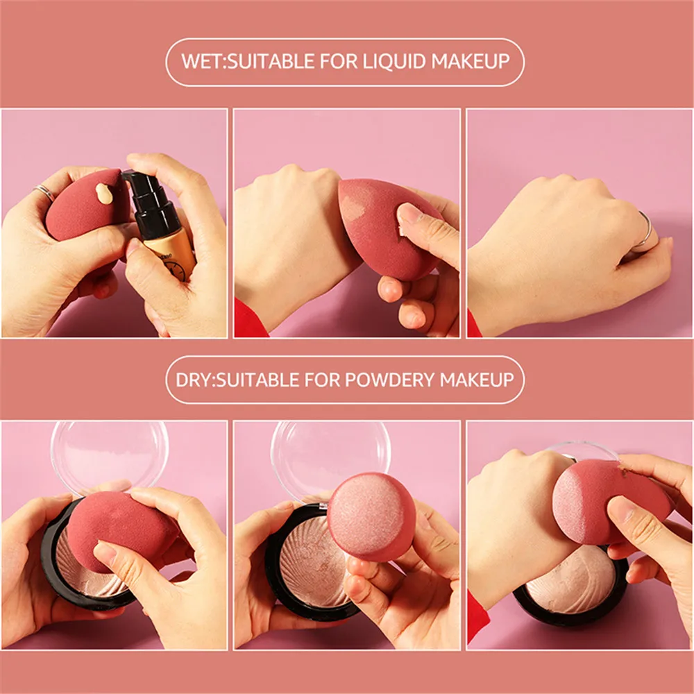 MAANGE 4/5PCS 미니 메이크업 스폰지 습식 더 커지는 BB 크림, 화장품 퍼프 파운데이션 컨실러 파우더 퍼프 뷰티 메이크업 도구