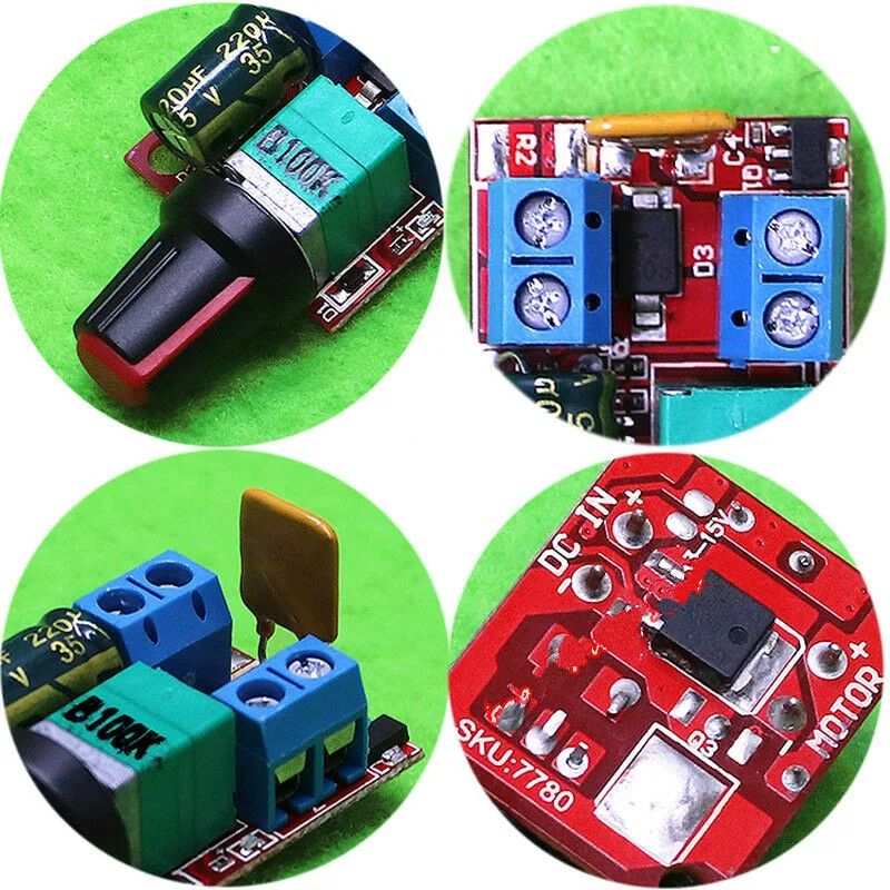 5A 90W PWM 12V DC Motor Speed Controller Module DC-DC 3V~35V Adjustable Speed Regulator Control Governor Switch 24V LED Fan