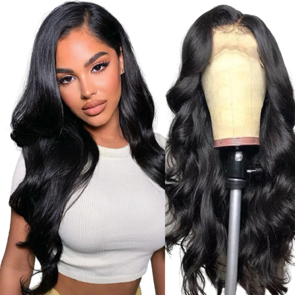 Body Wave 13x4 HD Lace Front Perücken für schwarze Frauen 180% brasilia nische Huamn Haare 13x6 HD transparente Spitze Frontal Perücke vor gezupft