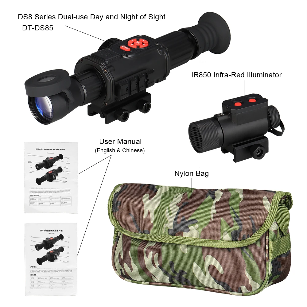 

Tactical Scope HD 4X Day & Night Night Vision Sxope Digital Night Vision Monocular With IR850 Infra-Red Illuminator HK27-0030