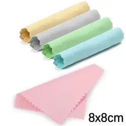 Chiffon de nettoyage de couleur argent Sterling 8x8cm, 10 pièces, chiffon de polissage, chiffon d'essuyage doux, outils de bijoux argent or