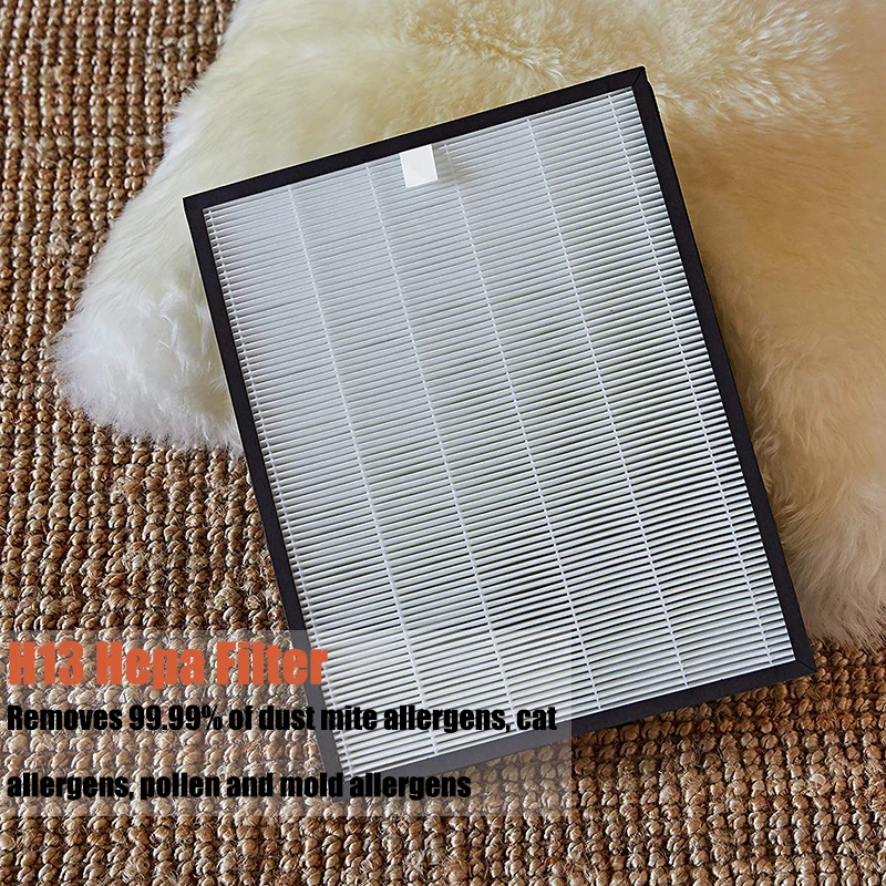 PM2.5 Replacement H13 Hepa Filter + Activated Carbon Filter 259*259*30mm For Delonghi Air Purifier AC150