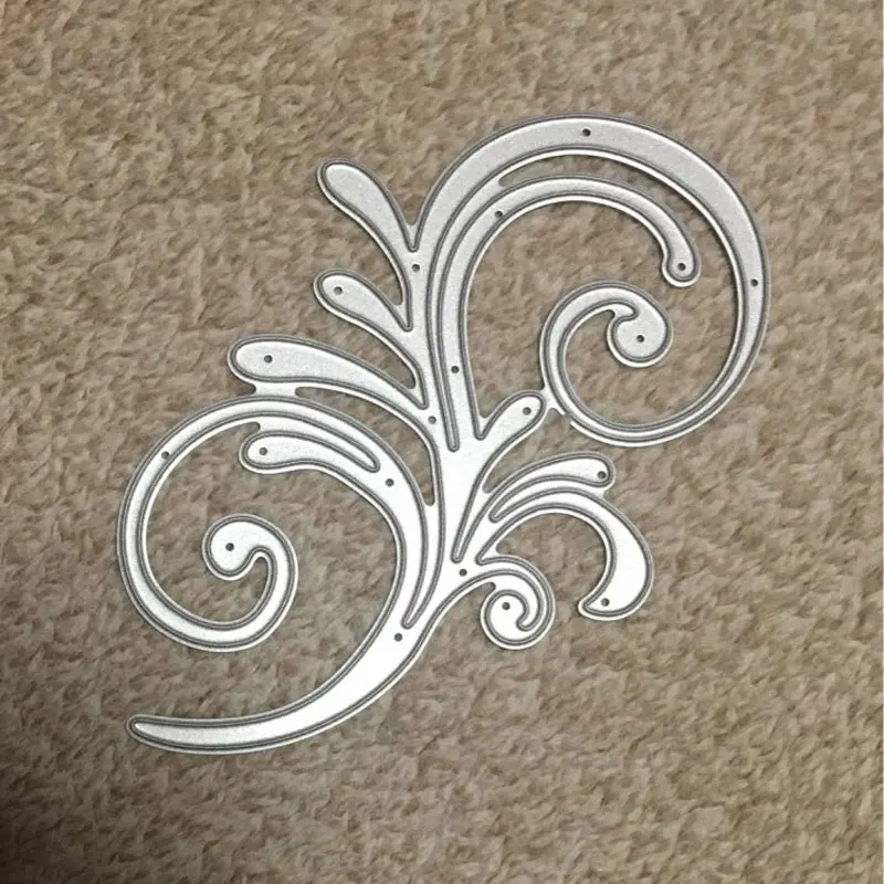 Adv-one Scrapbooking Dies Metal Flourish Swirl Plant Cutting  Craft Embossing Stamp Stencil Paper Card Making Template DIY