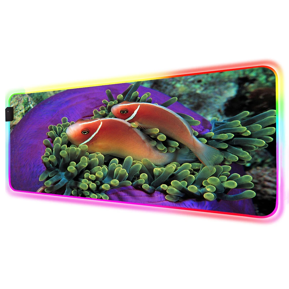 

Large Size Mouse Pad 900x400 / 600x300 Xxl Csgo Dota Cartoon Underwater World Gaming Keyboard Lock Edge Mouse Pad Computer Desk