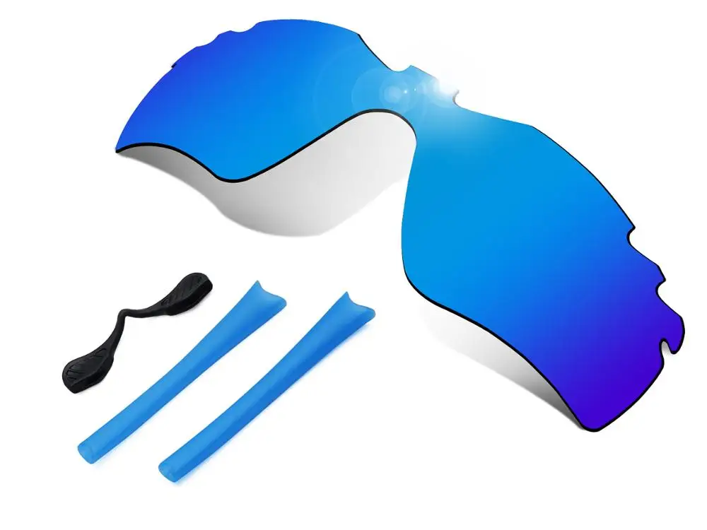 

Glintbay 100% Precise-Fit Deep Blue Replacement Lenses and Sky Blue Rubber kit for Oakley Radar Path Vented Sunglasses