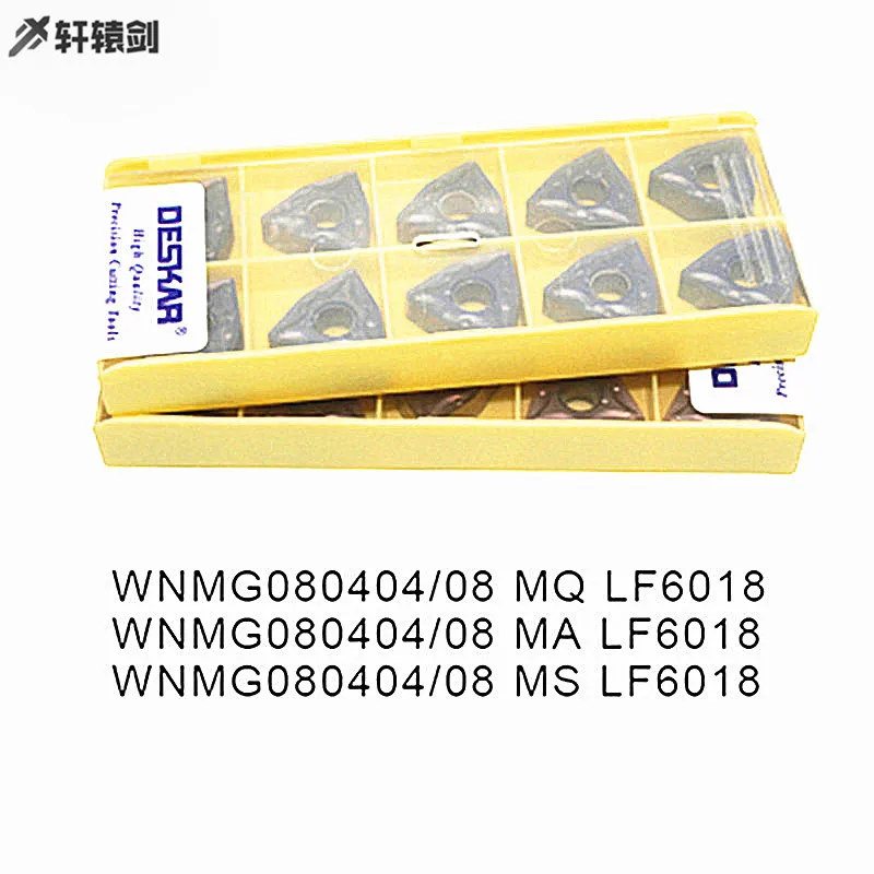 10 Uds wnmg080404 wnmg080408 MQ MS MA HA LF6018 inserción de herramienta de torneado CNC carburo para acero inoxidable