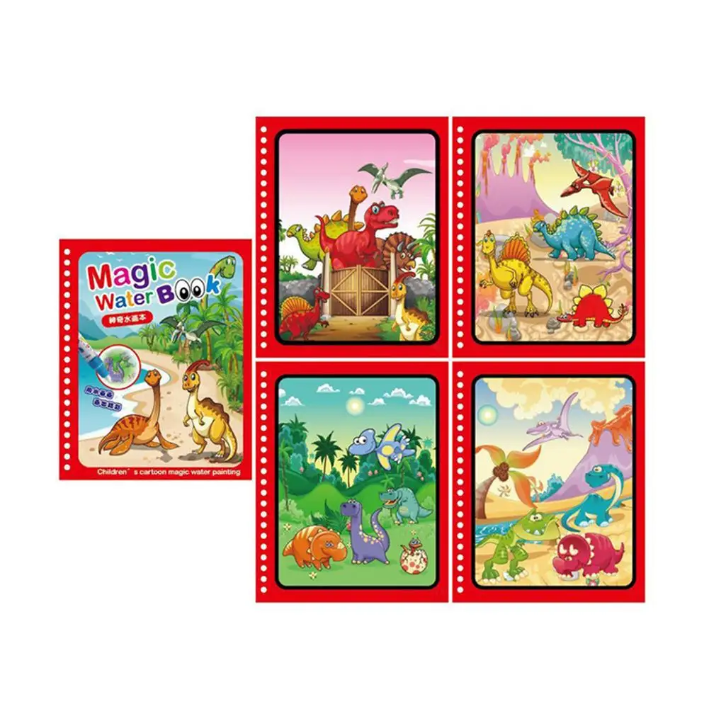 Giocattolo Montessori libro da colorare riutilizzabile libro da disegno d'acqua magica giocattoli sensoriali per la prima educazione per bambini libro di pittura regalo di compleanno