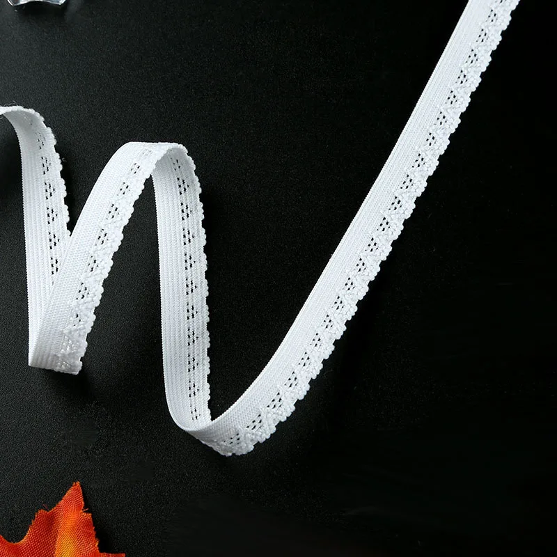 10 Yards/1cm elastic small lace white nylon webbing DIY clothing decoration decorative lace underwear underwear elastic lace
